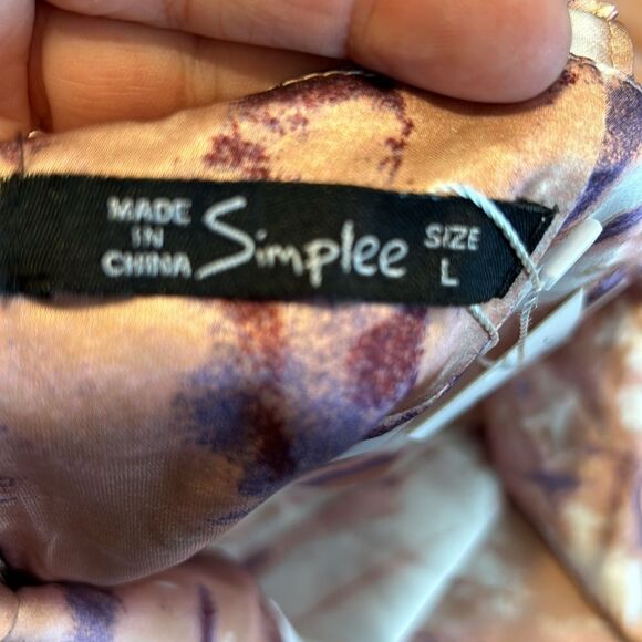 SIMPLEE Large Boho Tie Dye Spaghetti Strap Cami Dress Multicolor Women NWT Wrap - Picture 7 of 11